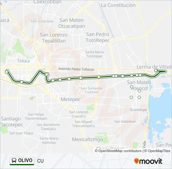 OLIVO Bus Line Map