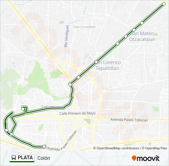 PLATA Bus Line Map