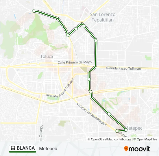 BLANCA Bus Line Map