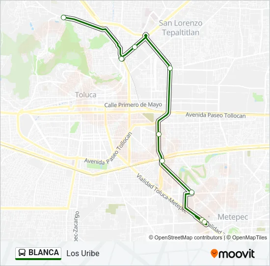 BLANCA Bus Line Map