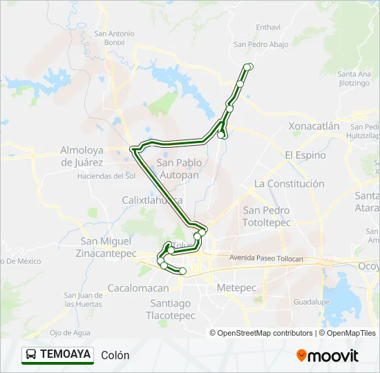 TEMOAYA Bus Line Map