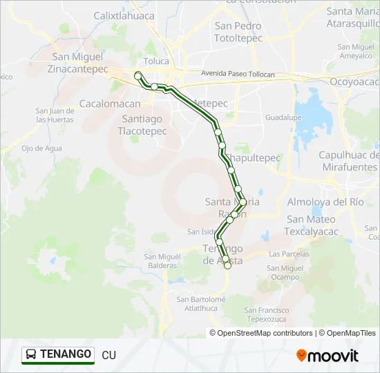TENANGO Bus Line Map