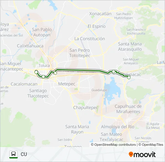 OCOYOACAC Bus Line Map