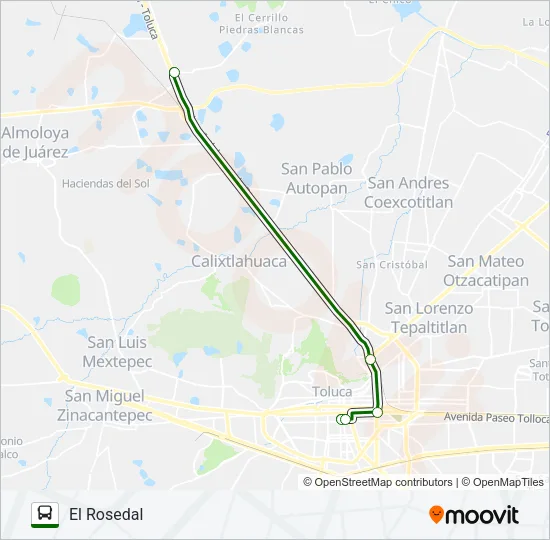 EL ROSEDAL Bus Line Map