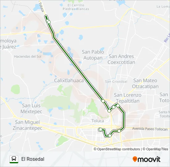 EL ROSEDAL Bus Line Map