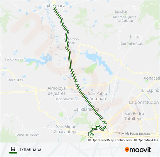 IXTLAHUACA Bus Line Map