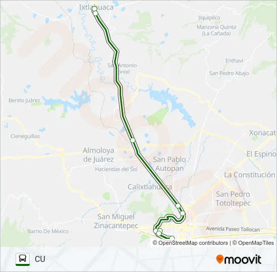 IXTLAHUACA Bus Line Map