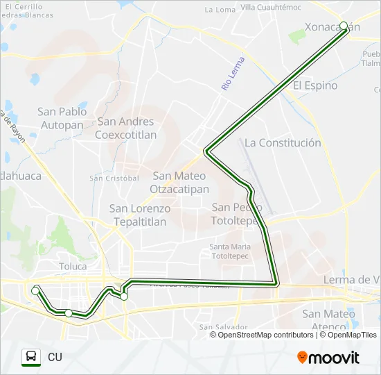XONACATLÁN Bus Line Map