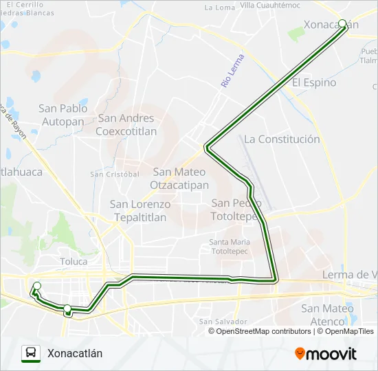 XONACATLÁN Bus Line Map