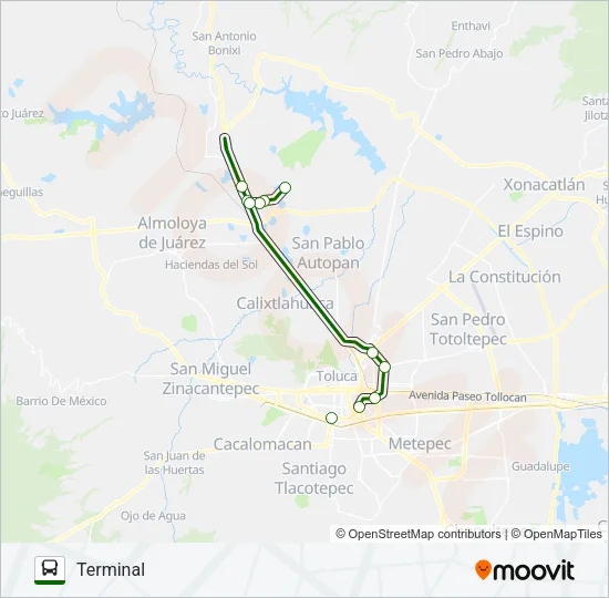 TERMINAL CERRILLO Bus Line Map