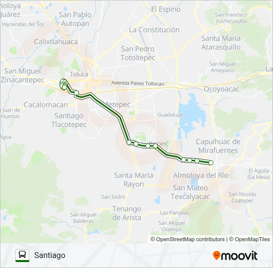 SANTIAGO TIANGUISTENCO Bus Line Map