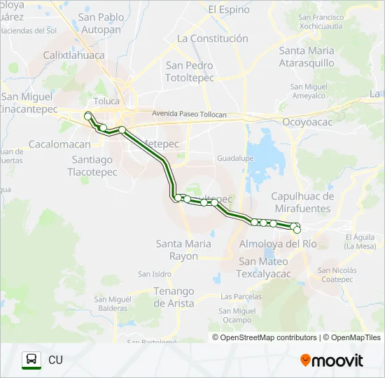 SANTIAGO TIANGUISTENCO Bus Line Map