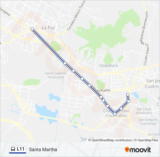 L11 Bus Line Map