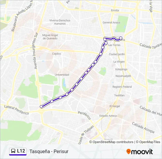 L12 Bus Line Map