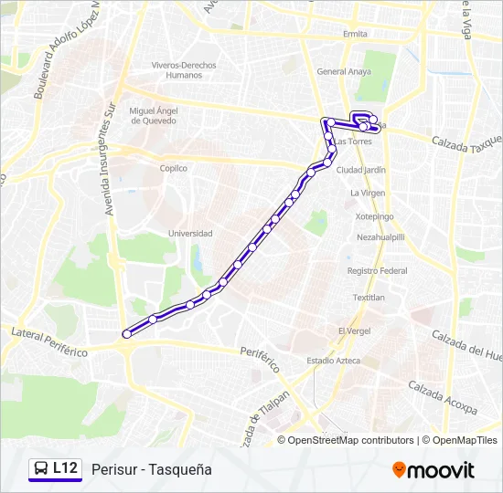 L12 Bus Line Map