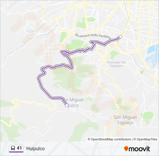 41 Bus Line Map