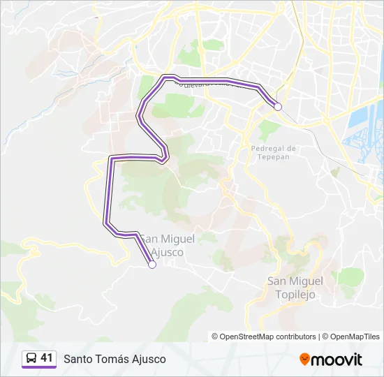 41 Bus Line Map