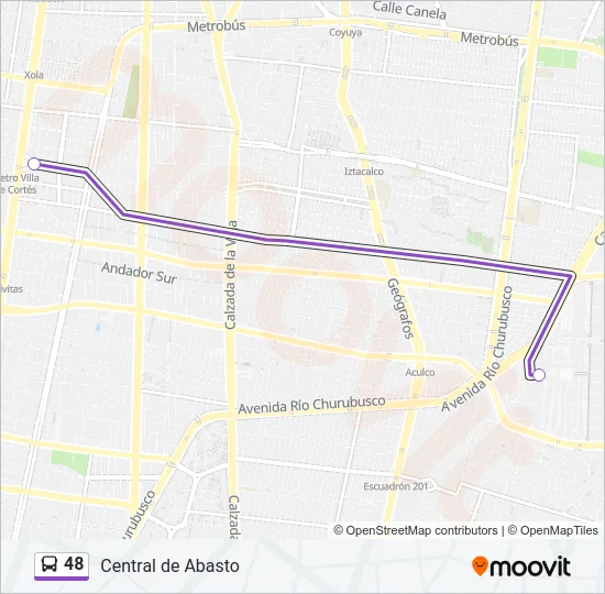 48 Bus Line Map