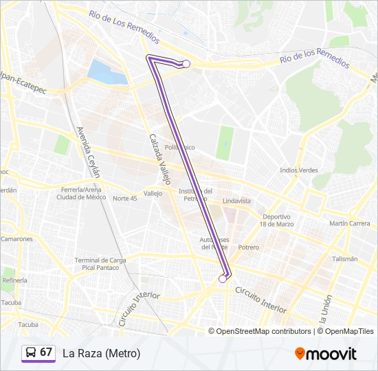 67 Route: Schedules, STops & Maps - La Raza (Metro) (Updated)