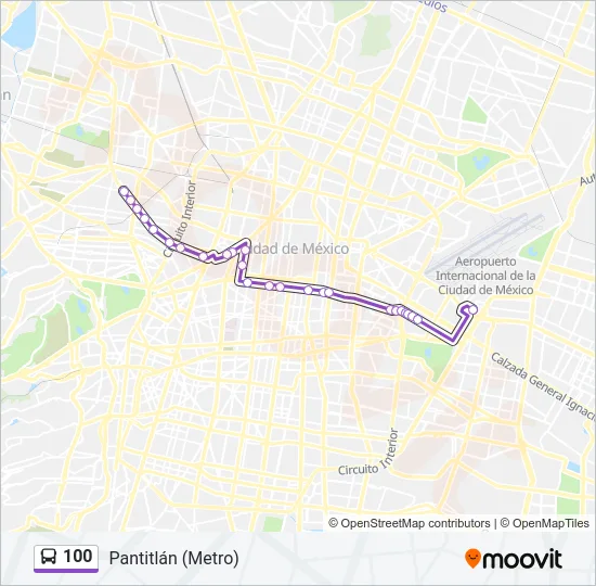 100 Bus Line Map