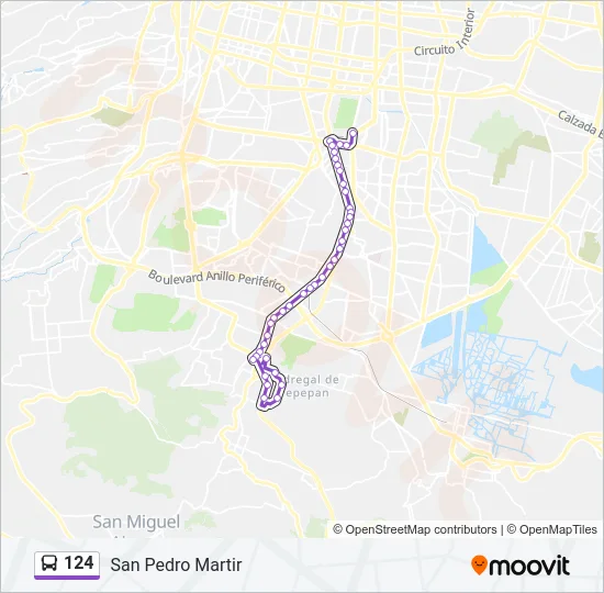124 Bus Line Map