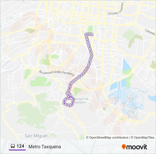 124 Bus Line Map