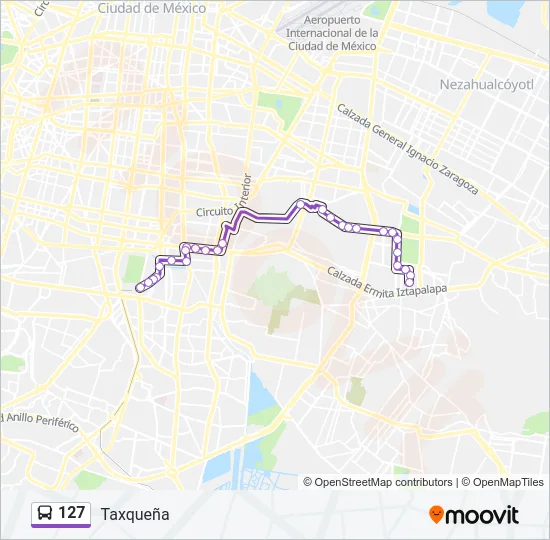 127 Bus Line Map