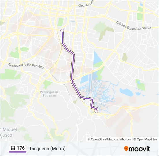 176 Bus Line Map