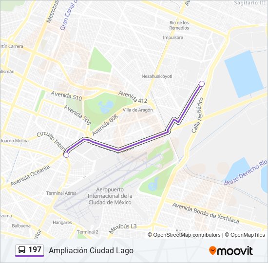 197 bus Line Map