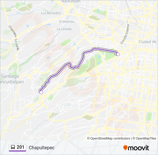 201 Bus Line Map