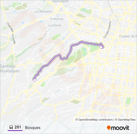 201 Bus Line Map