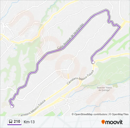 210 Bus Line Map
