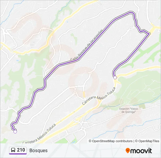 210 Bus Line Map