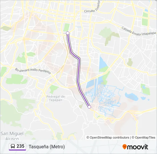 235 Bus Line Map