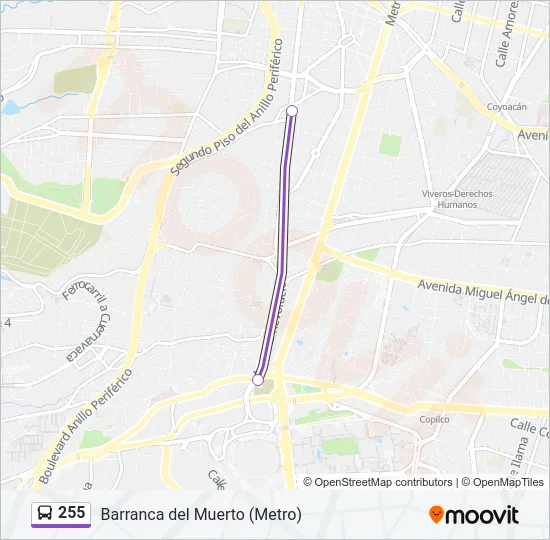 255 Bus Line Map