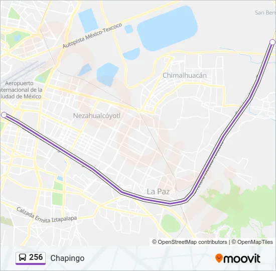 256 Bus Line Map