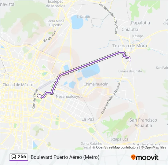 256 Bus Line Map