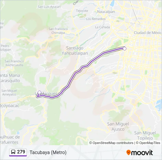 279 Bus Line Map
