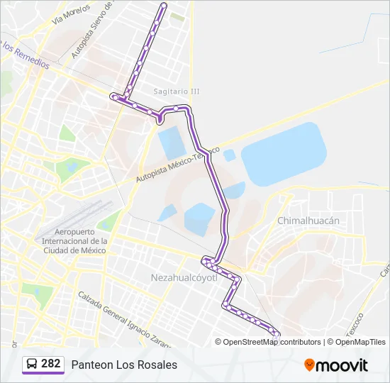 282 Bus Line Map