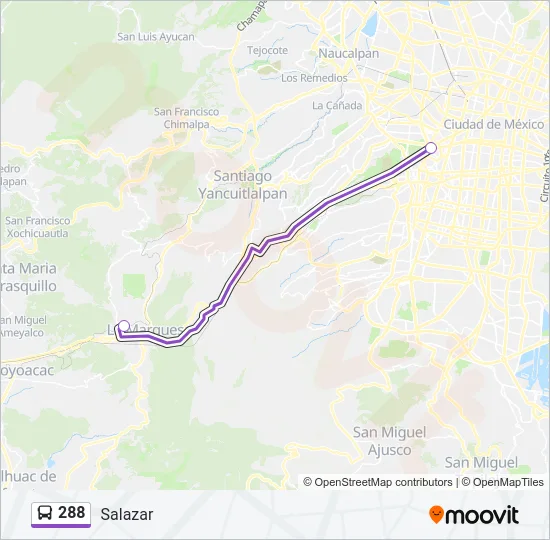 288 Bus Line Map