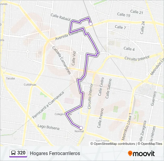 320 Bus Line Map