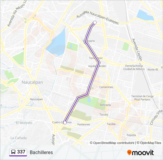 337 Bus Line Map