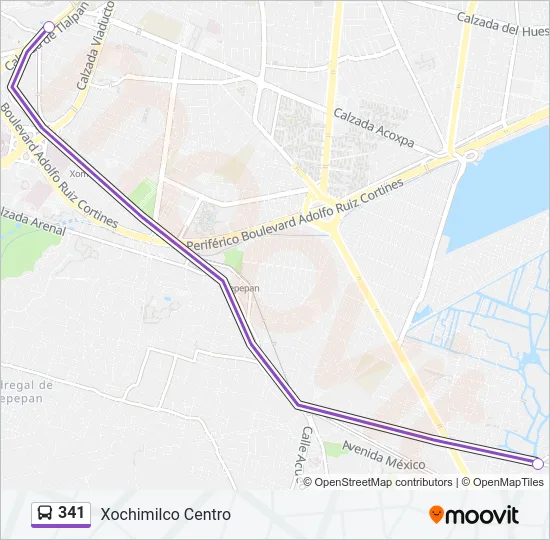 341 Bus Line Map