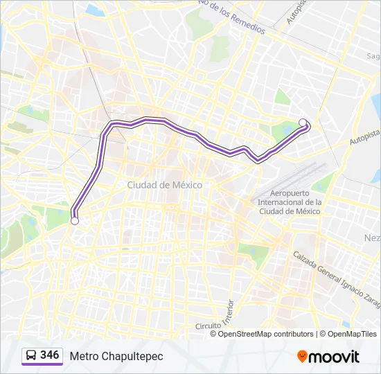 346 Bus Line Map