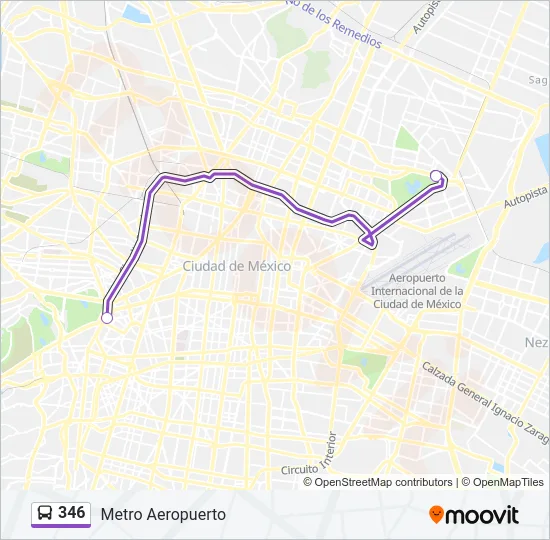 346 Bus Line Map
