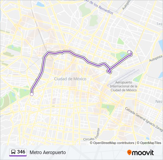 346 bus Line Map