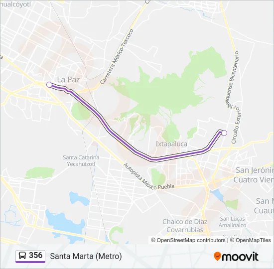 356 Bus Line Map