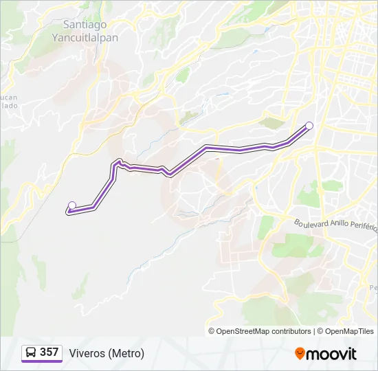 357 Bus Line Map