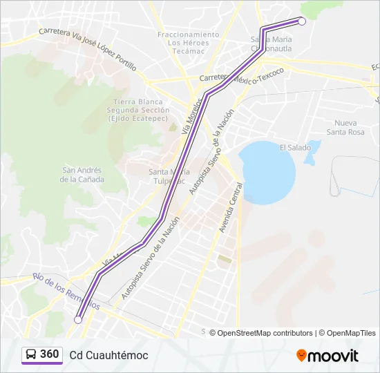 360 Bus Line Map