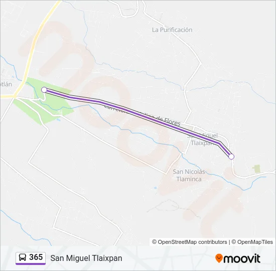 365 Bus Line Map